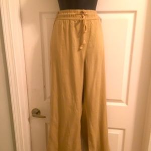 Khaki linen pants